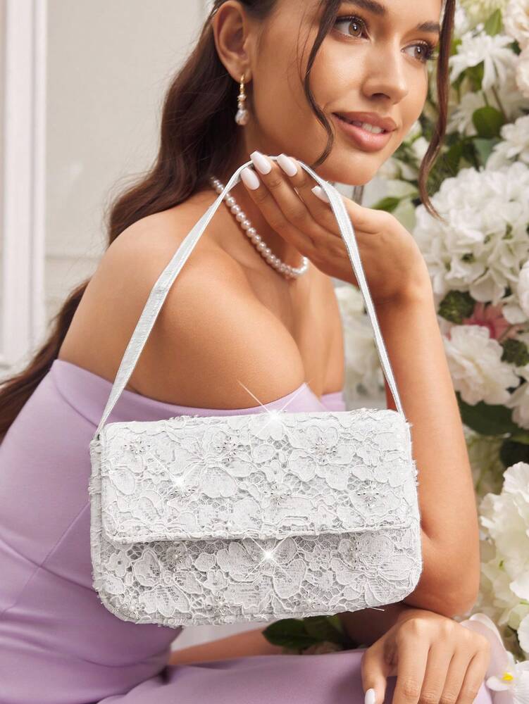 Luxury Glitter Evening Bag Top Handle Purse For Brides Bridesmaids Wedding Guest Prom Party Honeymoon Club Date Night Random Pattern