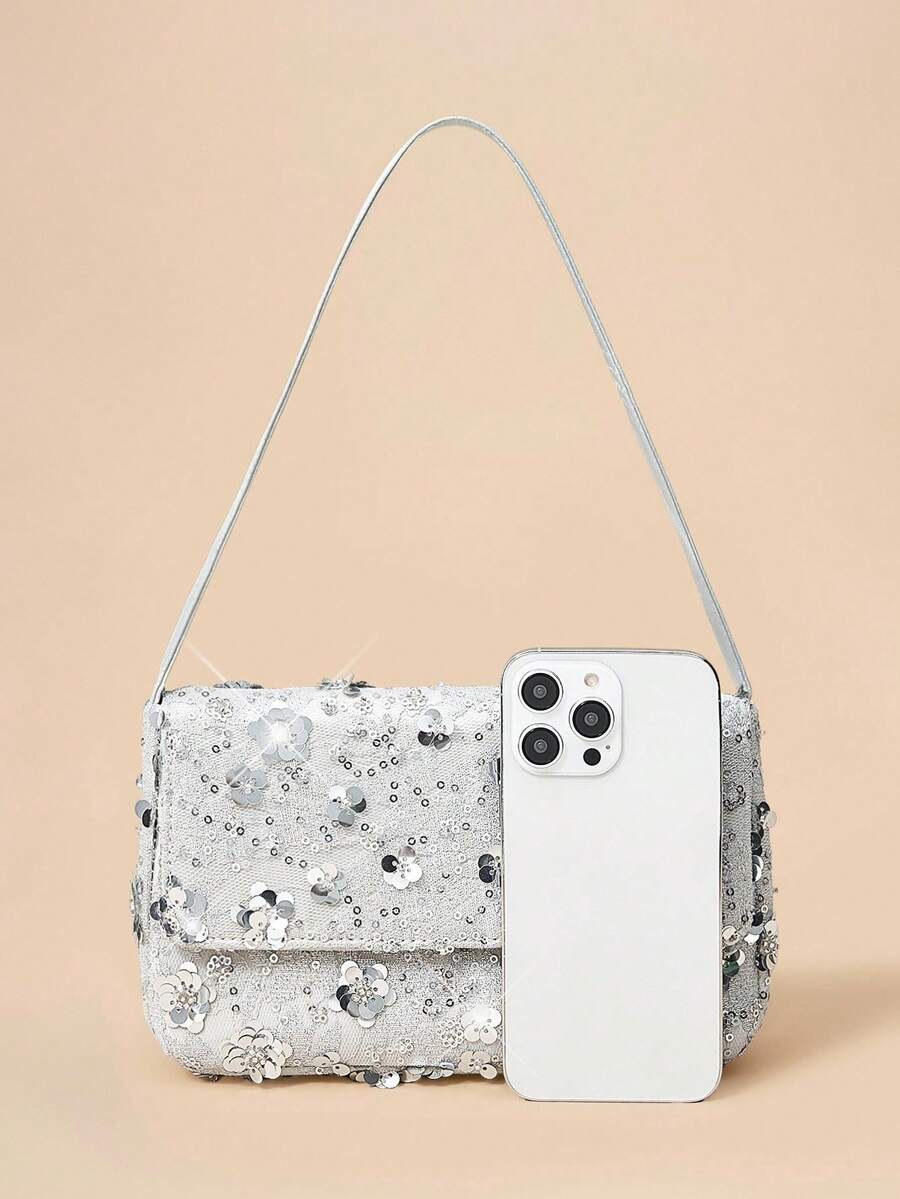 Luxury Glitter Evening Bag Top Handle Purse For Brides Bridesmaids Wedding Guest Prom Party Honeymoon Club Date Night Random Pattern