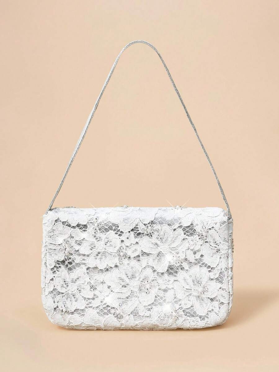 Luxury Glitter Evening Bag Top Handle Purse For Brides Bridesmaids Wedding Guest Prom Party Honeymoon Club Date Night Random Pattern
