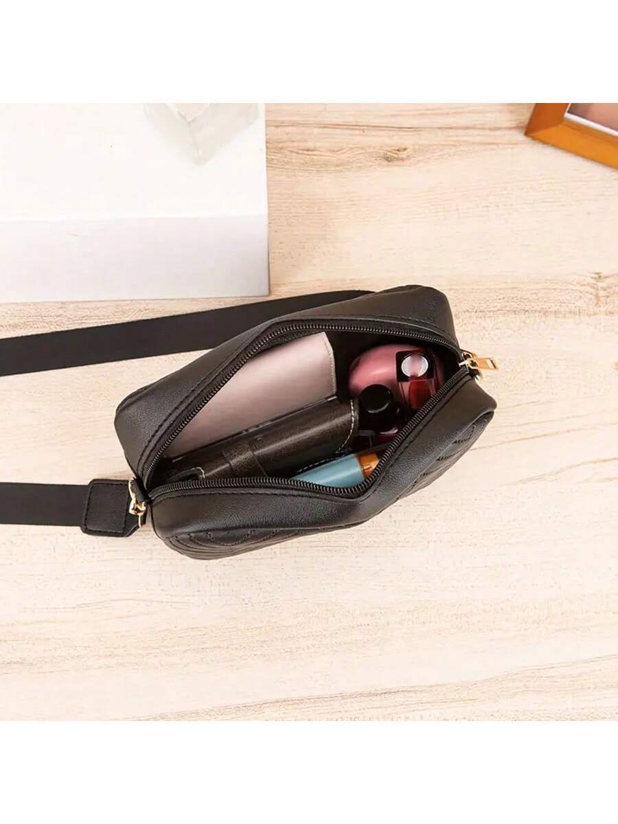 Girls Jewelry Crossbody Bag With Detachable Strap Comfortable Texture Hardware Decor Classic Design Versatile Shoulder Purse Casual