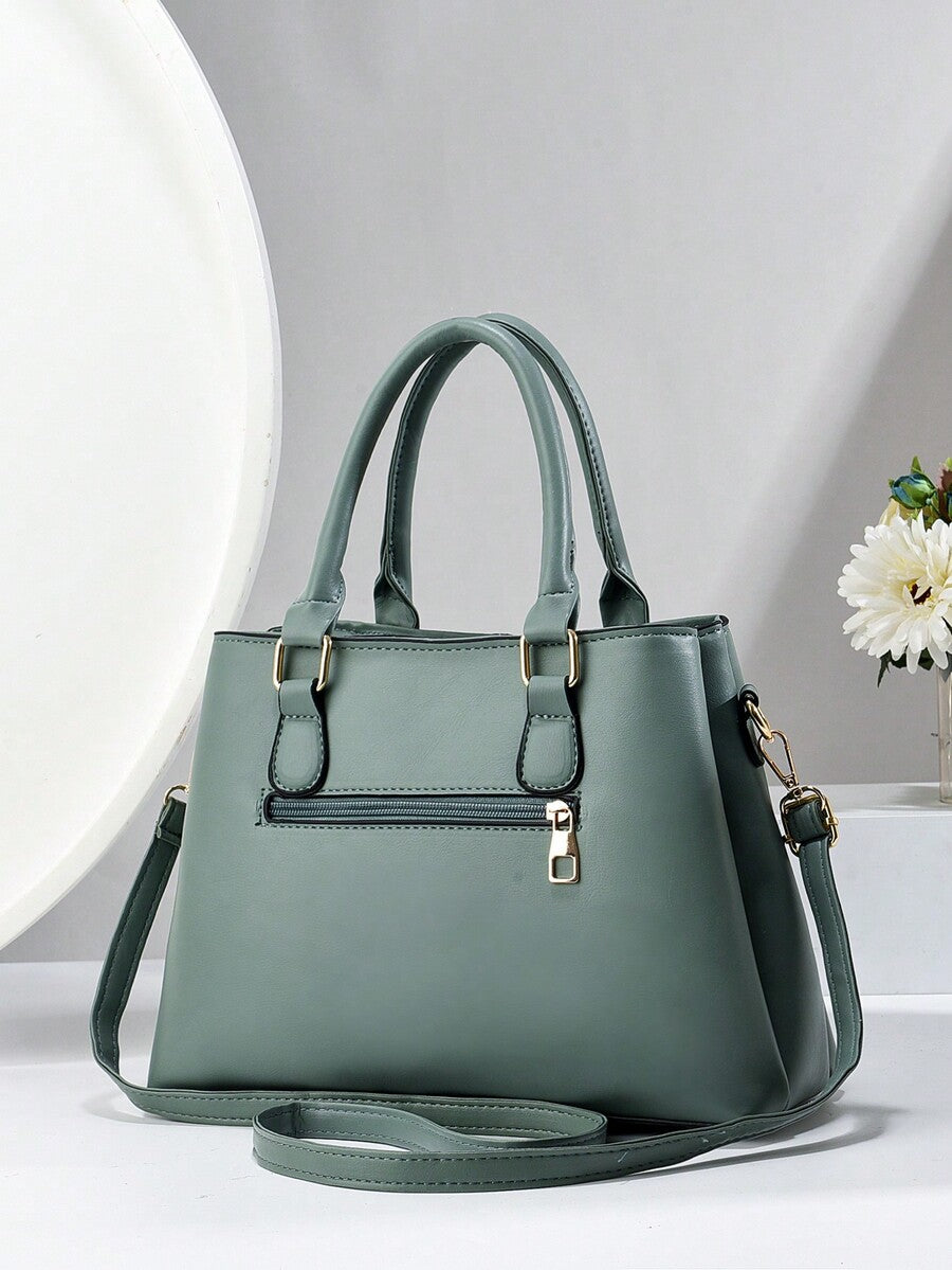 Women's Printed Shoulder Handbag With Three Pockets Large Capacity High End Fashion Casual Purse Elegant Mother's Day Gift Social Trend
