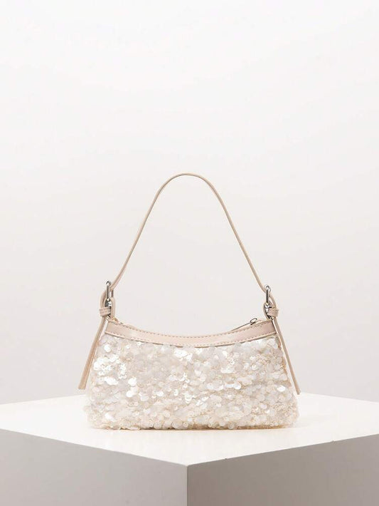 Women's Sequin Shoulder Bag Sparkly Bridal Party Clutch Elegant Evening Handbag Wedding Prom Glitter Purse Random Pattern Special Gift
