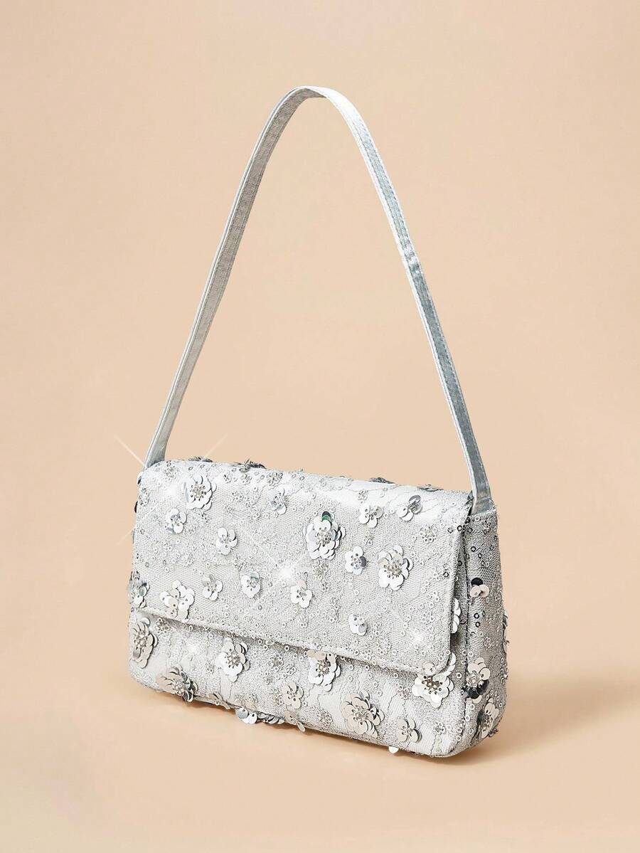 Luxury Glitter Evening Bag Top Handle Purse For Brides Bridesmaids Wedding Guest Prom Party Honeymoon Club Date Night Random Pattern