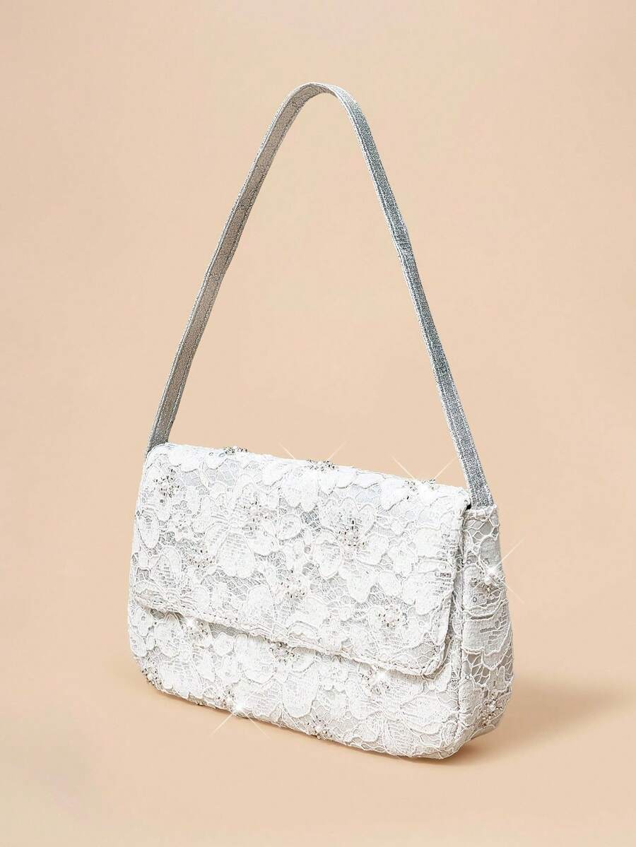 Luxury Glitter Evening Bag Top Handle Purse For Brides Bridesmaids Wedding Guest Prom Party Honeymoon Club Date Night Random Pattern