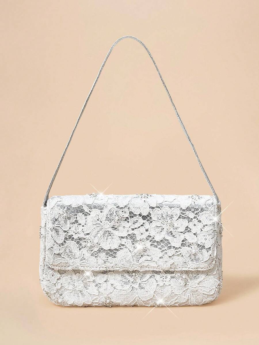 Luxury Glitter Evening Bag Top Handle Purse For Brides Bridesmaids Wedding Guest Prom Party Honeymoon Club Date Night Random Pattern