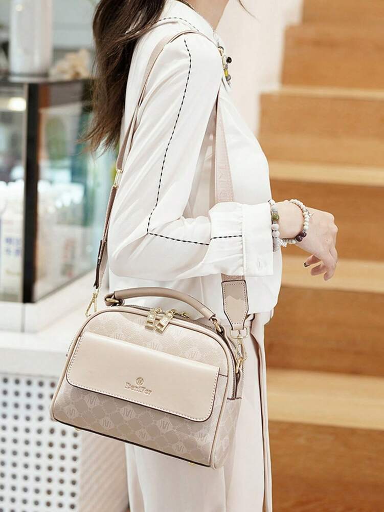 Spring Printed Large Capacity Women's Handbag Casual Shoulder Bag Daily Commuter Travel Tote Mother's Day Elegant Gift Purse For Mom