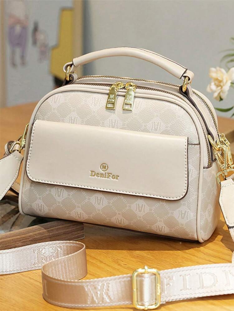 Spring Printed Large Capacity Women's Handbag Casual Shoulder Bag Daily Commuter Travel Tote Mother's Day Elegant Gift Purse For Mom