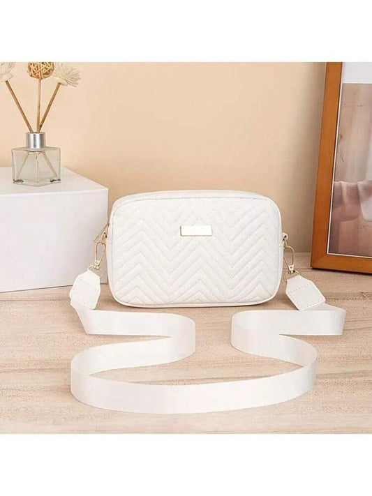 Girls Jewelry Crossbody Bag With Detachable Strap Comfortable Texture Hardware Decor Classic Design Versatile Shoulder Purse Casual