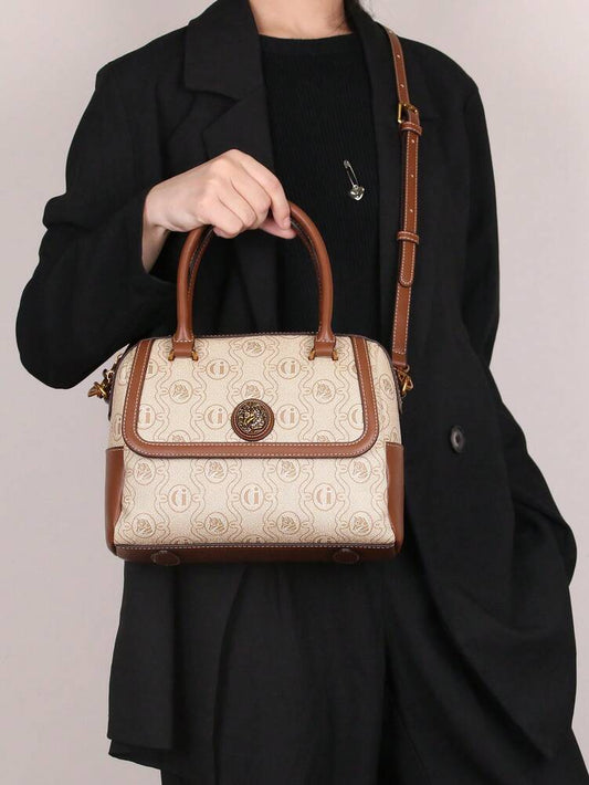 Women's Large Capacity Pillow Tote Bag Vintage PVC Patchwork Unicorn Shoulder Crossbody Purse Minimalist Retro High End Fashion Style