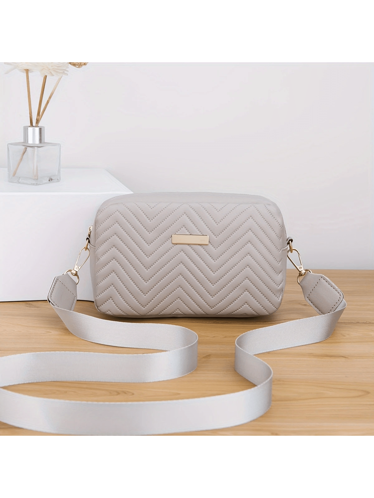 Girls Jewelry Crossbody Bag With Detachable Strap Comfortable Texture Hardware Decor Classic Design Versatile Shoulder Purse Casual
