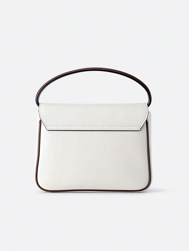 Women's Top Handle Leather Crossbody Shoulder Bag With Removable Strap Classic Vintage Style Fashion Handbag Elegant Daily Work Purse