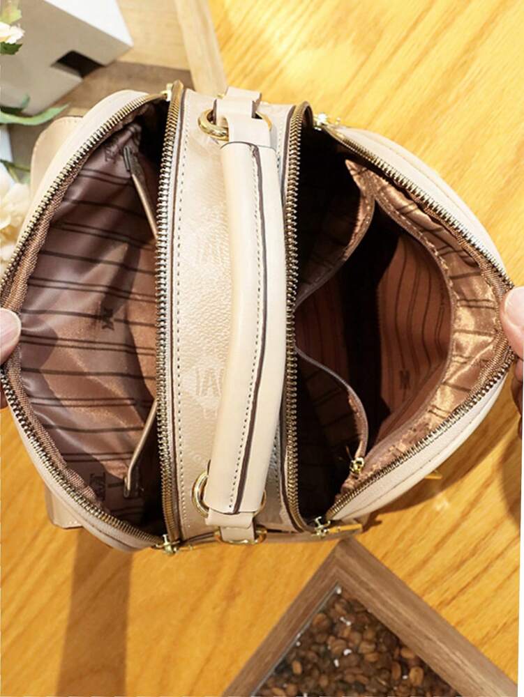 Spring Printed Large Capacity Women's Handbag Casual Shoulder Bag Daily Commuter Travel Tote Mother's Day Elegant Gift Purse For Mom